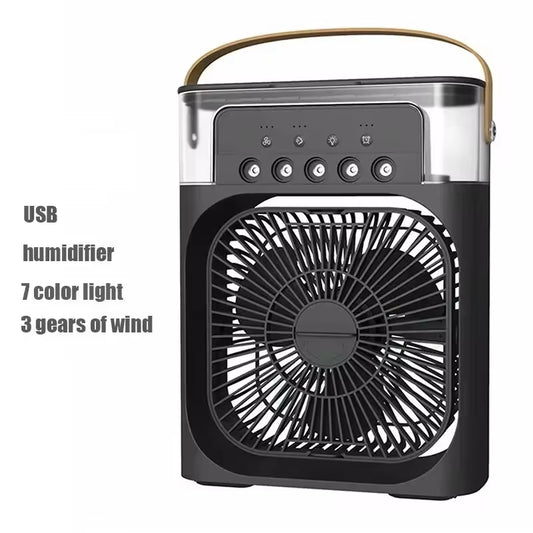 Portable Humidifier Fan Air Conditioner Household Small Air Cooler Hydrocooling Portable Air Adjustment for Office 3 Speed Fan