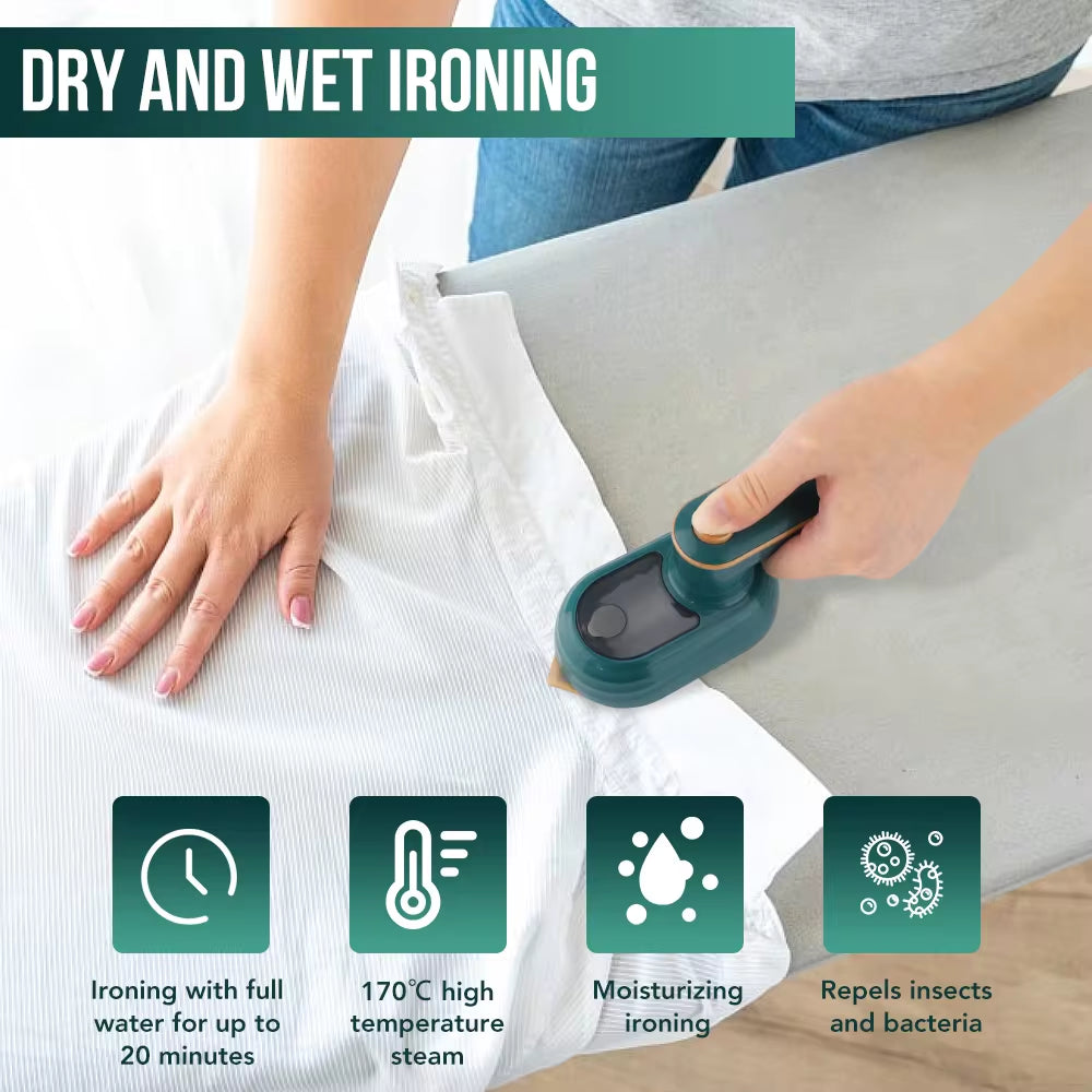 Mini Garment Steamer Steam Iron Handheld Portable Home Travelling for Clothes Ironing Wet Dry Ironing Machine