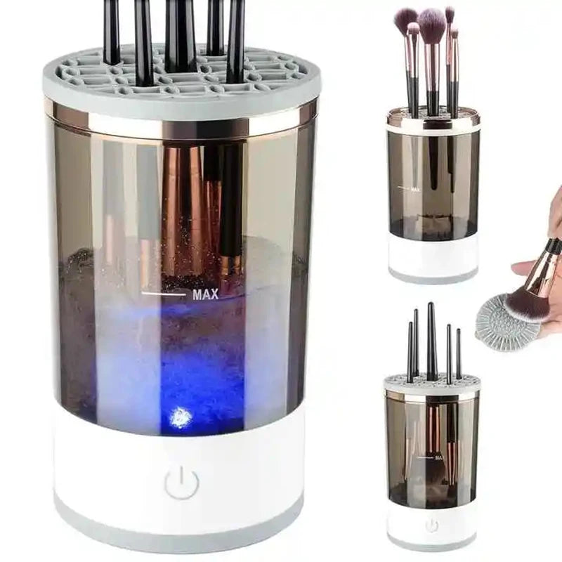 Automatic Electric Makeup Brush Cleaner 3 in 1 Portable Women Eye Shadow Brush Holder Stand Tool and Dryer Beauty Makeup Tools